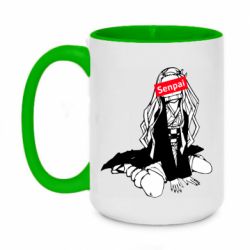 Чашка двухцветная 420ml Недзуко - сенпай