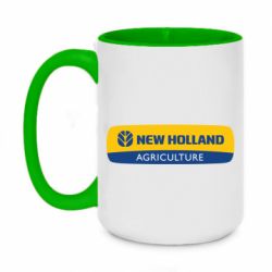 Чашка двухцветная 420ml New holland emblem - PrintSalon