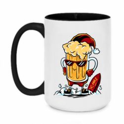 Чашка двухцветная 420ml New Year's beer - PrintSalon