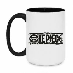 Чашка двухцветная 420ml One Piece Logo Anchor - PrintSalon