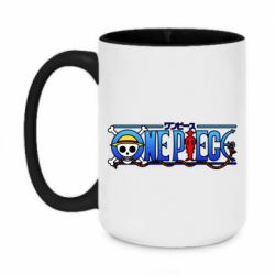 Чашка двухцветная 420ml One Piece Logo Skull - PrintSalon
