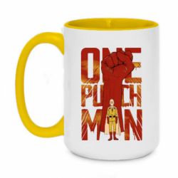 Чашка двокольорова велика One Punch Man Saitama - PrintSalon