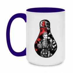 Чашка двухцветная 420ml ОСД Арт Лампочка - PrintSalon