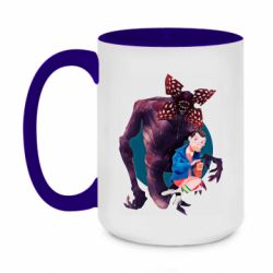 Чашка двухцветная 420ml ОСД Одиннадцать и Демогоргон - PrintSalon