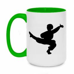 Кружка двоколірна 420ml Хлопець танцює гопак - PrintSalon