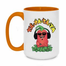 Чашка двухцветная 420ml Перец Эдисон и доллары - PrintSalon