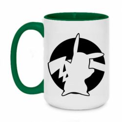 Чашка двухцветная 420ml Pikachu silhouette - PrintSalon
