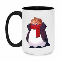 Чашка двухцветная 420ml Пингвин Чайльд - PrintSalon
