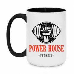 Чашка двухцветная 420ml Powerhouse fitness - PrintSalon