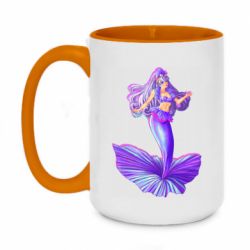 Чашка двухцветная 420ml Purple Mermaid Barbie - PrintSalon