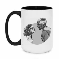 Чашка двухцветная 420ml Retro Wanda and Vision - PrintSalon