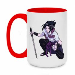 Чашка двухцветная 420ml Sasuke with katana - PrintSalon
