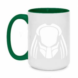 Кружка двухцветная 420ml Шеврон полиции Хищник - PrintSalon