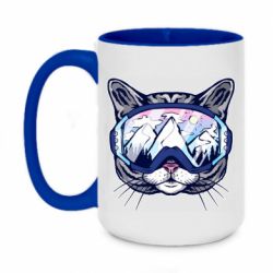 Чашка двокольорова велика Snowboard Cat