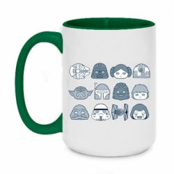Чашка двухцветная 420ml Star wars icons - PrintSalon