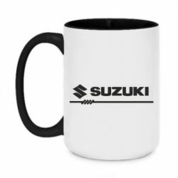 Чашка двухцветная 420ml Suzuki katana logo - PrintSalon
