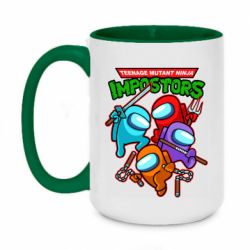 Чашка двухцветная 420ml Teenage Mutant Ninja Impostors-PrintSalon Чашка двухцветная 420ml Teenage Mutant Ninja Impostors