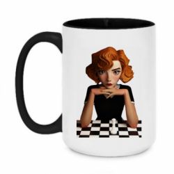 Чашка двухцветная 420ml The Queen's Gambit art - PrintSalon