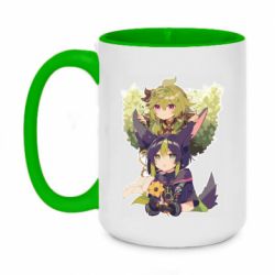 Чашка двухцветная 420ml Тигнари с Коллеи - PrintSalon