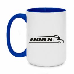 Чашка двухцветная 420ml Truck simple art - PrintSalon