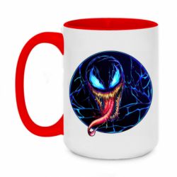 Чашка двокольорова велика Venom black and blue style - PrintSalon
