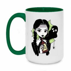 Чашка двокольорова велика Венздей з отрутою - PrintSalon