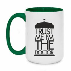 Чашка двухцветная 420ml Верь мне я доктор Тардис - PrintSalon