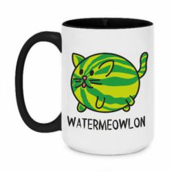 Чашка двухцветная 420ml Watermeowloon - PrintSalon