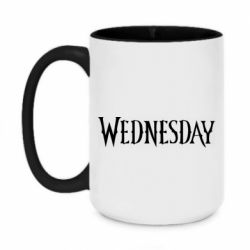 Чашка двокольорова велика Wednesday logo - PrintSalon