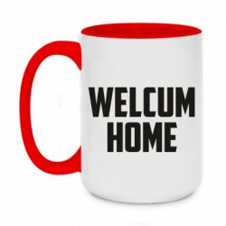 Чашка двухцветная 420ml Welcum Home - PrintSalon
