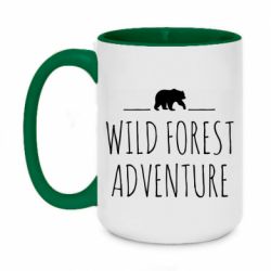 Чашка двухцветная 420ml Wild forest adventure - PrintSalon