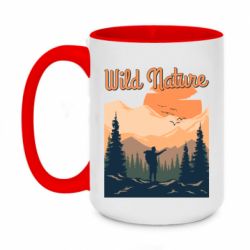 Чашка двухцветная 420ml Wild nature - PrintSalon