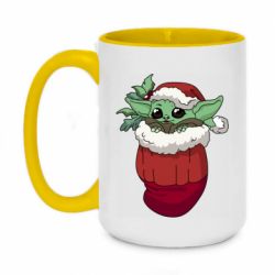 Чашка двухцветная 420ml Йода в перчатке - PrintSalon