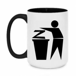 Кружка двухцветная 420ml Z is a trash - PrintSalon