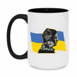 Кружка двухцветная 420ml Зеленский Президент Арт - PrintSalon