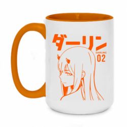 Чашка двухцветная 420ml Zero Two Girl - PrintSalon