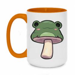 Чашка двухцветная 420ml Жабо-гриб - PrintSalon