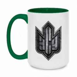 Чашка двухцветная 420ml ЗСУ метал лого