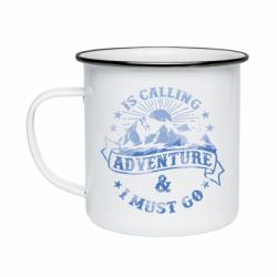 Кружка эмалированная Adventure is calling - PrintSalon