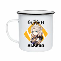 Кружка емальована Albedo Genshin Impact - PrintSalon