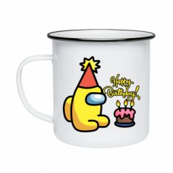 Кружка емальована Among Us Happy Birthday - PrintSalon