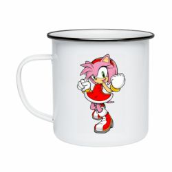 Кружка емальована Amy Rose with smile - PrintSalon