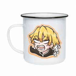 Кружка эмалированная Angry Zenitsu Agatsuma - PrintSalon