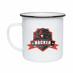 Кружка емальована Anonymous Hacker - PrintSalon
