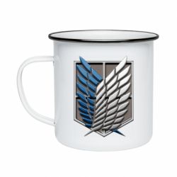 Кружка эмалированная Attack Titan Survey Corps Logo 3D - PrintSalon