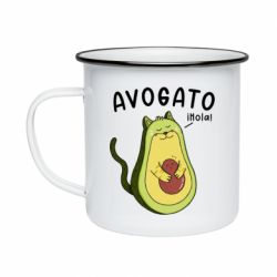 Кружка эмалированная Avogato Cat - PrintSalon