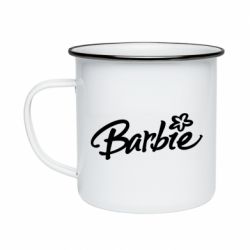 Кружка эмалированная Barbie Logo - PrintSalon