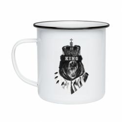 Кружка эмалированная Bear King - PrintSalon