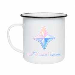 Кружка эмалированная Best present for me - PrintSalon