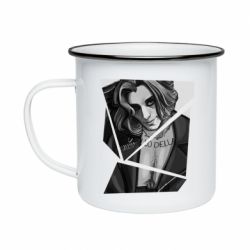 Кружка эмалированная Black and white Damiano - PrintSalon